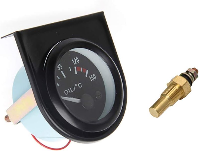 E Support Universal Car 2" 52mm Pointer Oil Temp Temperautre Gauge Meter Celsius White LED Light Indicator Display Electrical - Image 3